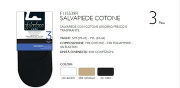 GOLDF115539- f115539 soletta salvapiede uomo cotone - Fratelli Parenti